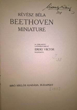 Beethoven. Miniature. [Beethoven. Miniature.]