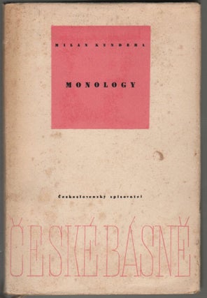 Item #102 Monology. Kniha o lásce. [Monologues. A Book About Love.]. Milan Kundera