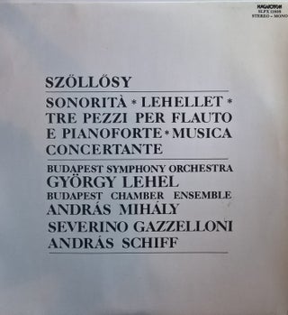 Sonorita, Lehellet, Tre Pezzi Per Flauto E Pianoforte, Musica Concertante.