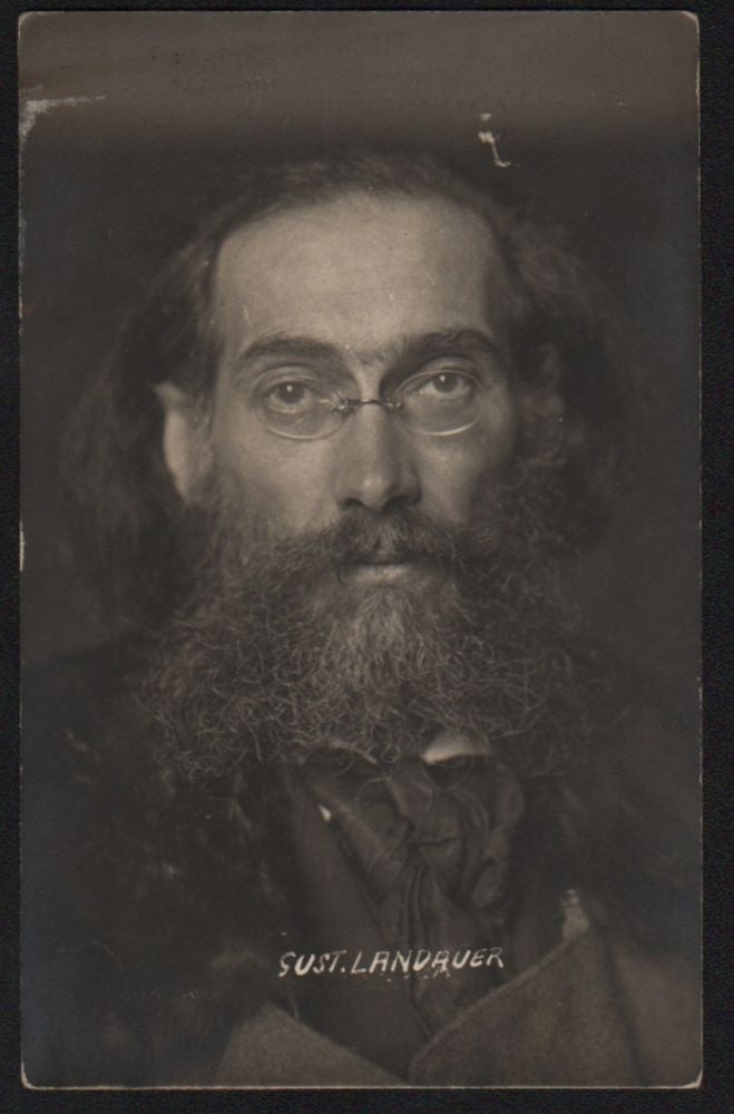 Item #104 Contemporary Photographic Portrait of Gustav Landauer. Gustav Landauer, Germain Krull.