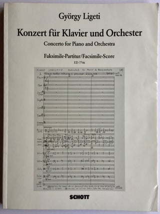 Konzert für Klavier und Orchester. Concerto for Piano and Orchestra. (1985–88). Faksimile-Partitur/Facsimile-Score. ED 7746.