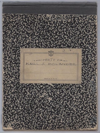 Karl S. Bolander’s Sketchbook.