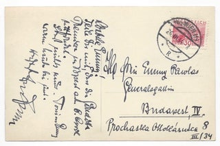 Item #1210 Franz Lehár’s Holograph Postcard to His Sister. Franz Lehár