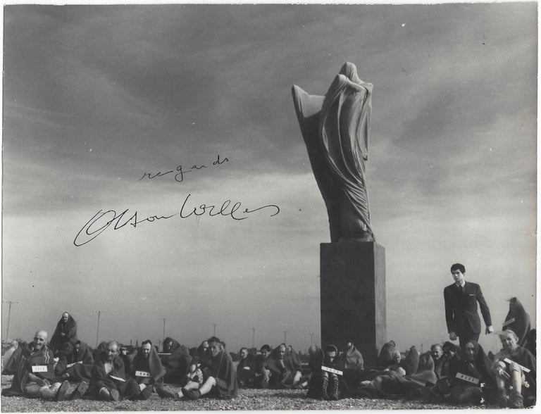 Item #1233 Signed Still of the “The Trial”. Orson Welles, Franz Kafka.