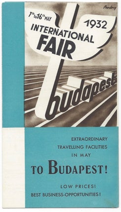 Item #1242 International Fair Budapest,1932. [Advertisment.]. Róbert Berény, Rudolf...