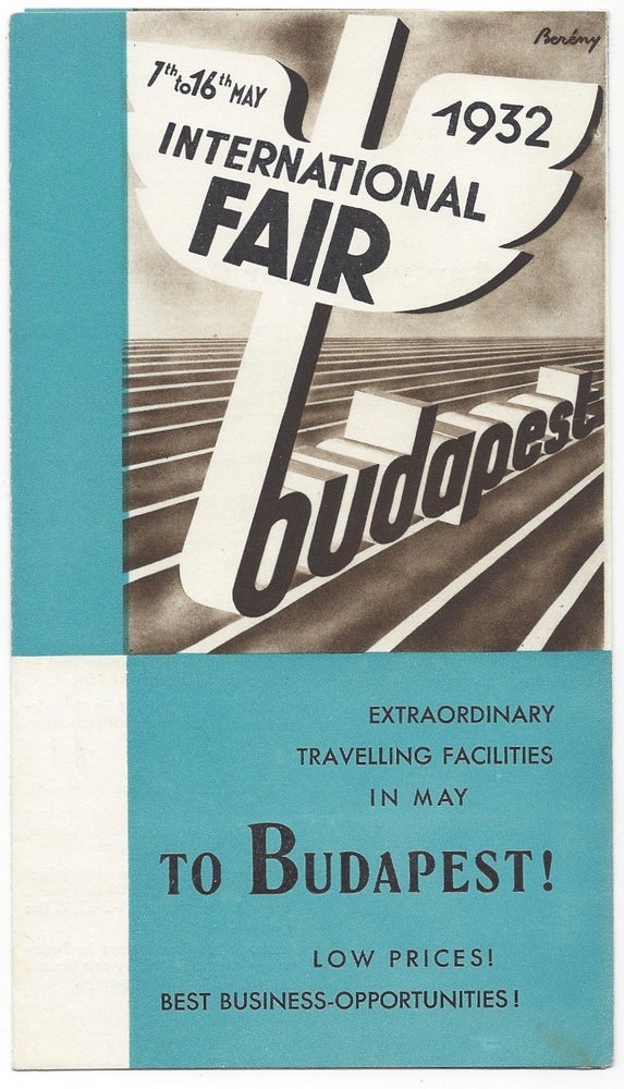 Item #1242 International Fair Budapest,1932. [Advertisment.]. Róbert Berény, Rudolf Balogh, György Nemes.
