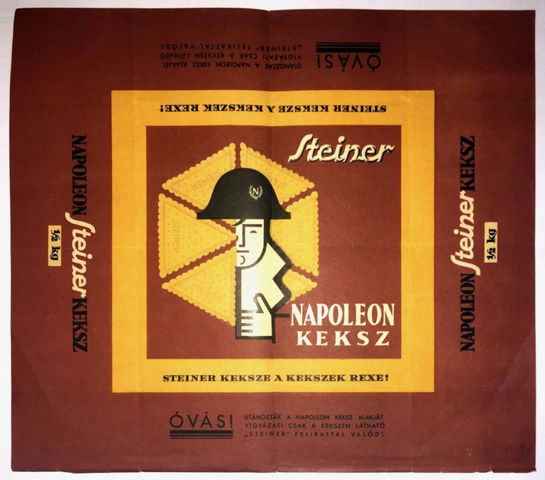 Item #1265 [Steiner Napoleon Keksz] Decorative Wrapping of Steiner’s Napoleon Biscuit.