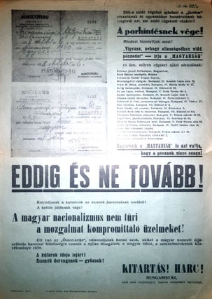 Botrány! Zsidok pénzelik a Hungarista “Magyarság”-ot! [Scandal! Jews Financing the Hungarist (Newspaper) “Magyarság”.]