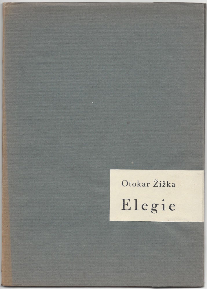 Item #1453 Elegie. [Elegy.]. Otokar Zizka.