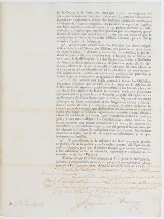 [Caption title:] El Teniente General D. Pablo Morillo, General en gefe del eg&eacute;rcito expedicionario de Costa-firme, ha dado cuenta al Rey nuestro Senor del siguiente suceso. ([Strikethrough:] Ministerio de Guerra.)