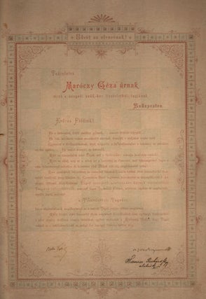 Item #150 Honorary Degree for Géza Maróczy by the Chess Association of Szeged