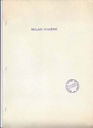 [Milan, Knizak. Grudzien.] Milan Knížák. Grudzień 1987. [Milan Knížák. December 1987]