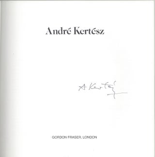 Item #1643 André Kertész. (The History of Photography Series No. 6.). André...