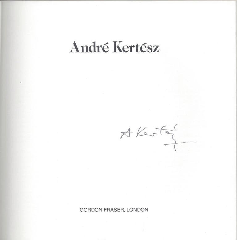 Item #1643 André Kertész. (The History of Photography Series No. 6.). André Kertész, Carole Kismaric.