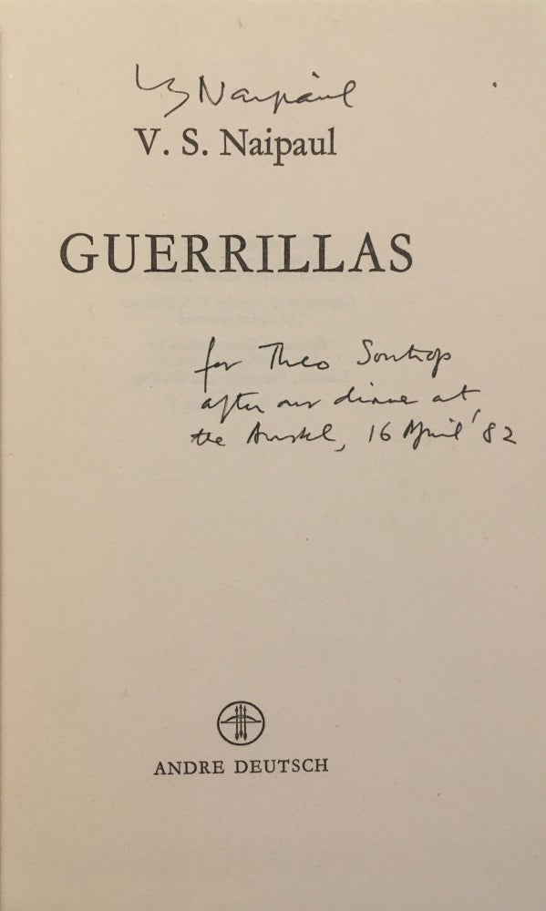 Item #1658 Guerrillas. V. S. Naipaul.