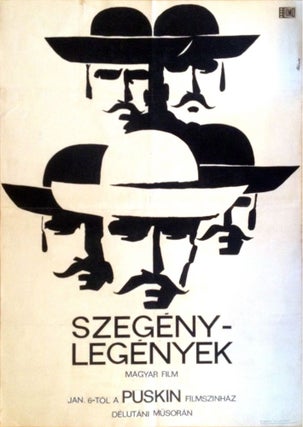 Item #168 Original design of the movie poster for “Szegény legények". [The Round-Up.]....