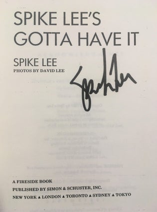 Item #1680 Spike Lee’s Gotta Have It. Photos By David Lee. [On Cover:] Advance Uncorrected...
