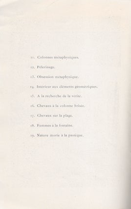 [Exhibition Catalogue] G. de Chirico