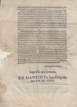 [Caption title:] Traslado de una carta en que declara todo lo sucedido en Estados de Flandes, desde fin de Agosto, hasta 20. de Octubre de 1624.