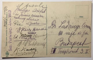 Item #1717 Postcard Signed By Early Prominent Socialists at the Sozialdemokratische Parteitag...