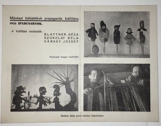 Item #1748 Photographically Illustrated Advertisement Postcard of a Modernist Puppetry Exhibition...