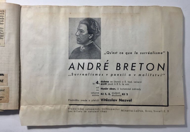 Item #1778 A Collection of Documents Related to Breton’s Visit to Prague in 1935. André Breton.