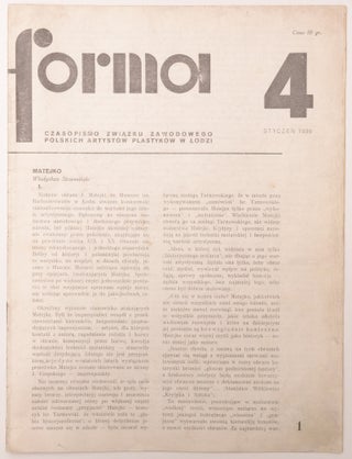 Item #1788 Forma. 4. Czasopismo Związku Zawodowego Polskich Artystów Plastyków w Łodzi....