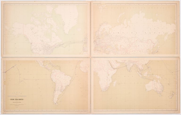 Item #1817 Carte des communications télégraphiques du Régime Extra-Européen dressée d'après des documents officiels par le Bureau international des Administrations télégraphiques.