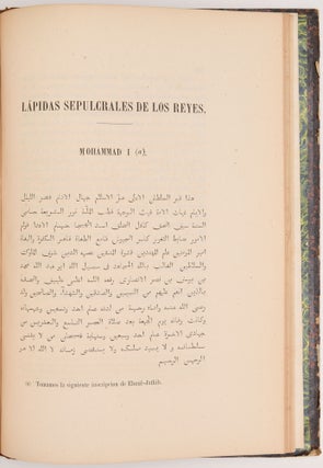 Inscripciones árabes de Granada, precedidas de una reseña histórica y de la genealogía detallada de los reyes Alahmares.