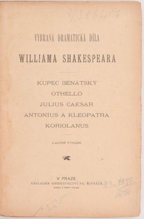 Item #1830 [The Merchant of Venice; Othello; Julius Caesar; Antony and Cleopatra; Coriolanus]...