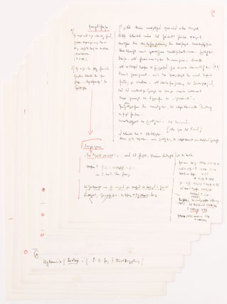 Item #1836 Heidegger’s Autograph Notes and Comments on the Transcript of Gadamer’s Lecture...