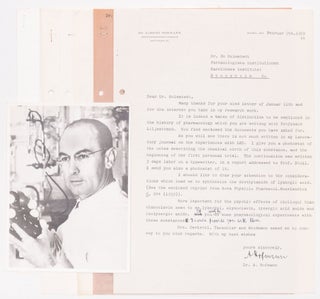 Signed, Typewritten Letter by Albert Hofmann; Photocopy of the First Report on the Use of LSD; and Other Documents.