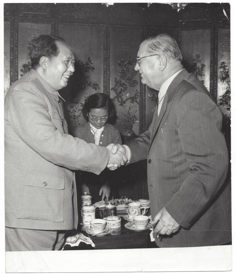 Item #1845 A Collection of 10 Official Photos of the Meetings Between Chinese and Hungarian Communist Leaders in China in 1957 and 1959. Mao Zedong, Zhou Enlai, János Kádár, Ferenc Münnich.