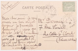 Item #1848 Georges Braque’s Signed Autograph Postcard to Paul Dermée. Georges Braque