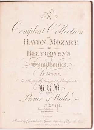 Item #1850 [Jupiter Symphony. / Symphony No. 41 in C Major.] A Compleat Collection of Haydn,...