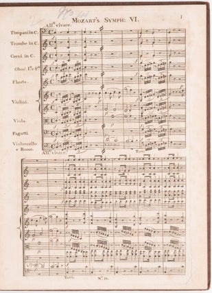 [Jupiter Symphony. / Symphony No. 41 in C Major.] A Compleat Collection of Haydn, Mozart and Beethoven’s Symphonies, in Score. Most Respectfully Dedicated by Permission to H. R. H. the Prince of Wales. No. XVII. [K. 551]