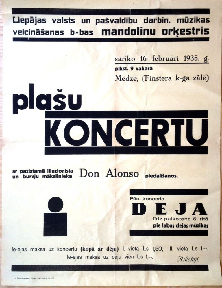 Item #189 Plasu Koncertu. / Plašu Koncertu. [Concert.]