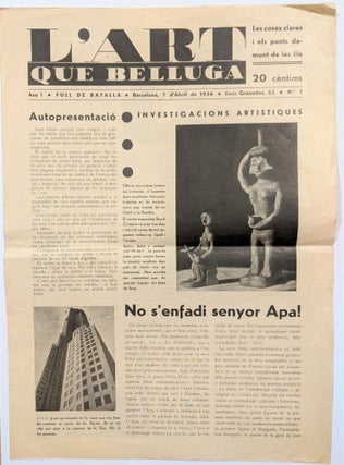 Item #1894 [Catalan Magazine.] L’Art Que Belluga. Full de Batalla. Les Coses Clares i Els Punts...