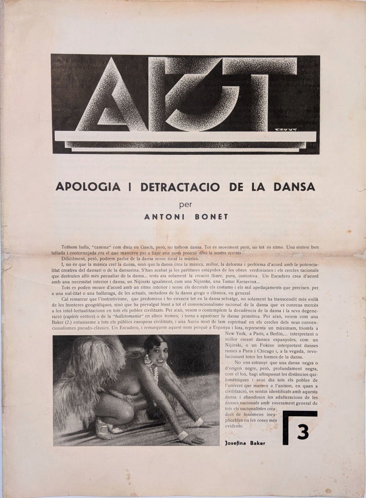 Item #1939 Art. [Revista de les Arts.] No. 3 (–5, 8, 9). [Art. Art Journal.]. Enric Crous-Vidal, Antoni Bonet, José Viola Gamon, Johan Baptista Xuriguera.