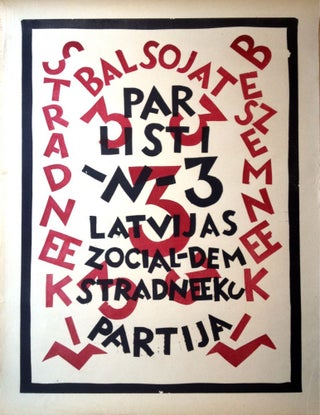 Item #198 Par liste -N-3. Latvijas Zocial-demstradneeku partija. [List N3 for the Latvian Social...