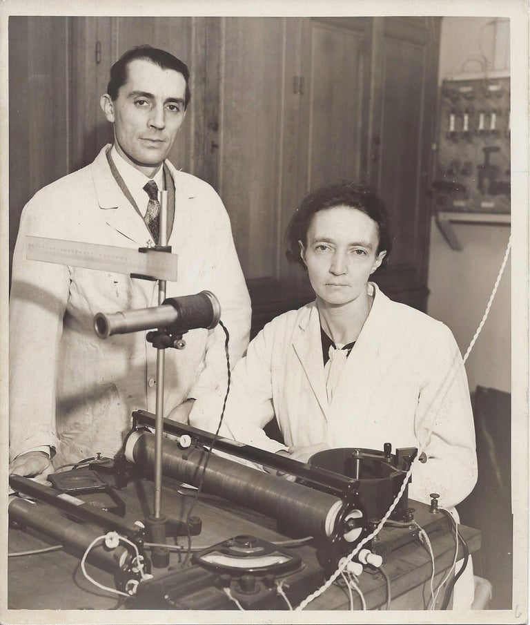 Item #2025 Photograph of Iréne and Frédéric Joliot-Curie.