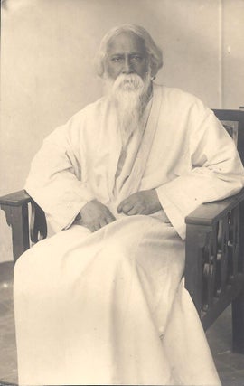 Item #2026 Photograph of Rabindranath Tagore. [With:] an Autograph Letter by Amiya Chakravarty