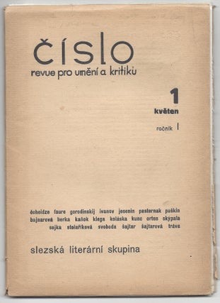 Cislo: revue pro umeni a kritiku. 1 kveten, rocnik I. [Number: The Art and Criticm Review. Issue 1, No. I.]