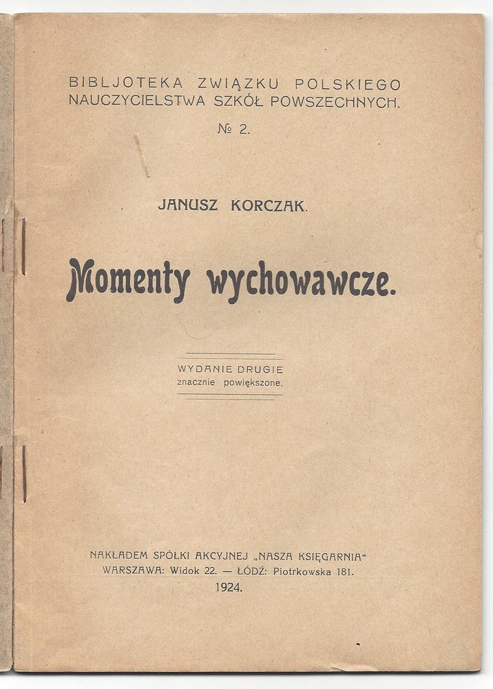 Item #2058 Momenty wychowawcze. Janusz Korczak.