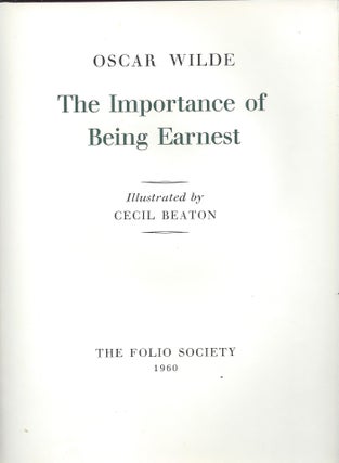 The Importance of Being Earnest.