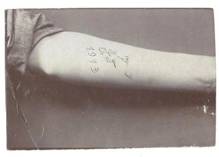 A Collection of Five Early 20th Century Photographs of Hungarian Arm Tattoos.