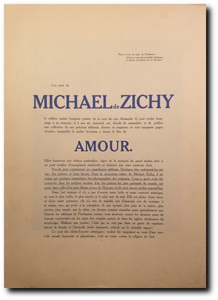 Item #2088 Amour (Subscription invitation for a never published Zichy album). Michael de Zichy