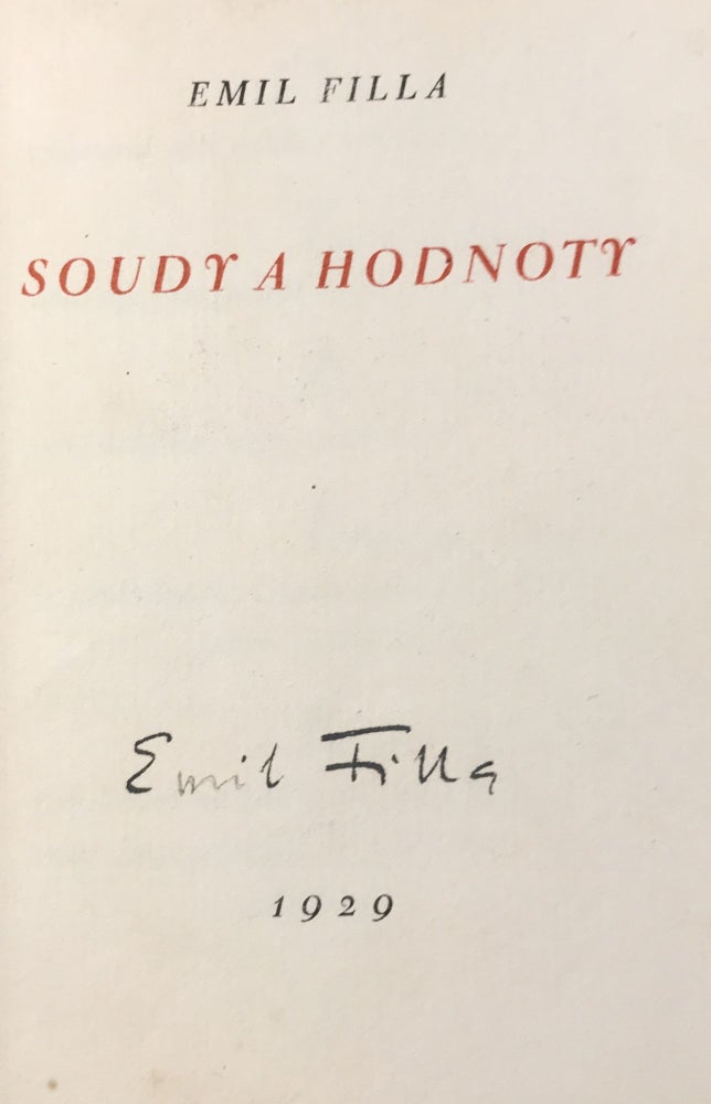 Item #2140 Soudy a hodnoty (Courts and values). Emil Filla.