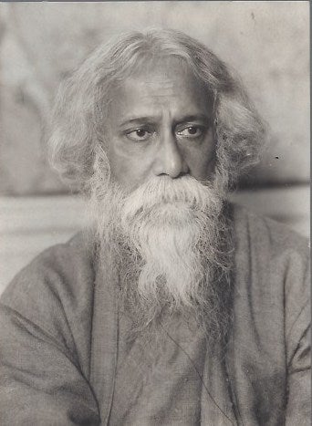 Item #2148 Vintage photograph of Rabindranath Tagore. Wilhelm Willinger, photographer.