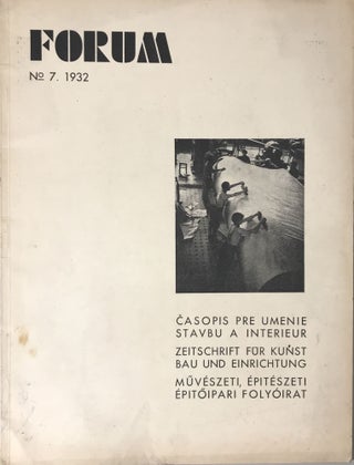 Item #2160 Forum. Zeitschrift für Kunst, Bau und Einrichtung 1925 Nr. 7. Endre Szőnyi,...